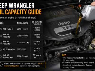 Jeep Wrangler Oil Capacity: How Many Quarts Does Your Wrangler Need?
