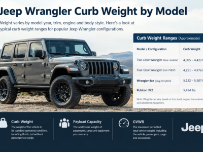 Jeep Wrangler Curb Weight by Model: 2-Door, 4-Door, Rubicon & 4xe